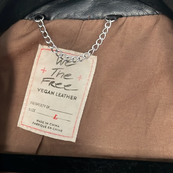 Free People faux leather moto jacket - Picture 5 of 13